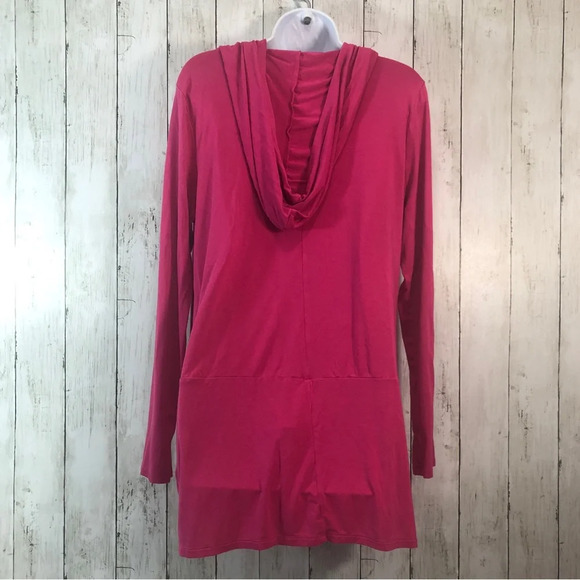 Gaiam Hooded Cowl Neck Ruched Side Top Extra Large - Picture 4 of 10